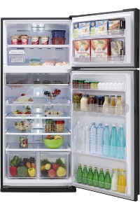 Холодильник Sharp SJ-XE59PMBK черный двухкамерный 430/148 л морозилка сверху