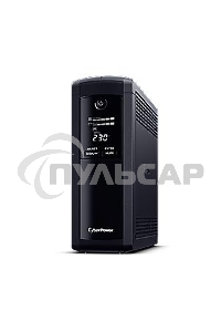 Источник бесперебойного питания UPS CyberPower VP1200ELCD Line-Interactive 1200VA/720W USB/RS-232/RJ11/45 (4 + 1 EURO)