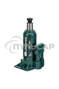 Домкрат гидравлический Сибртех бутылочный, 5т, 180-340мм, в пласт. кейсе