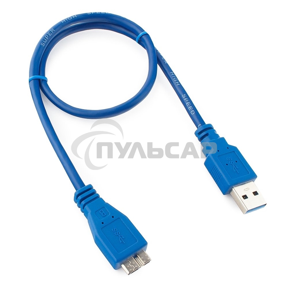 Кабель Gembird/Cablexpert CCP-mUSB3-AMBM-0.5MКабель USB 3.0 Pro, AM/microBM 9P, 0.5м, экран, синий