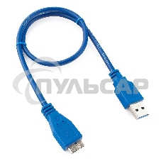 Кабель Gembird/Cablexpert CCP-mUSB3-AMBM-0.5MКабель USB 3.0 Pro, AM/microBM 9P, 0.5м, экран, синий