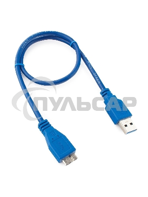 Кабель Gembird/Cablexpert CCP-mUSB3-AMBM-0.5MКабель USB 3.0 Pro, AM/microBM 9P, 0.5м, экран, синий