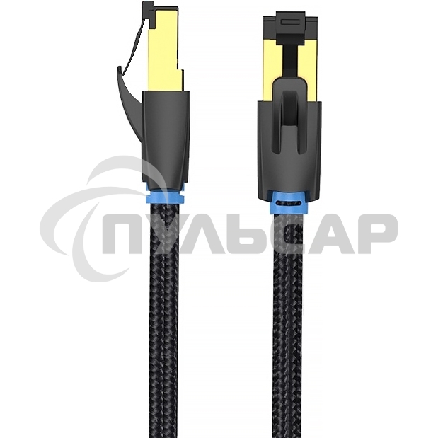 Патч-корд Vention прямой SFTP cat.8 RJ45 - 2м. черный Тканевая оплетка