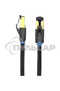 Патч-корд Vention прямой SFTP cat.8 RJ45 - 2м. черный Тканевая оплетка