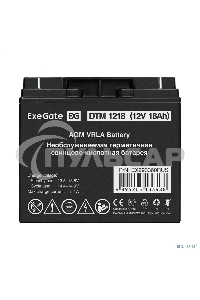Батарея ExeGate DTM 1218 (12V 18Ah, клеммы F3 (болт М5 с гайкой))