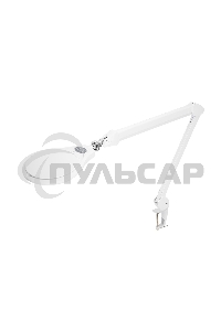 Лупа на струбцине Rexant, круглая, 5D, с подсветкой 72 SMD, сенсорный регулятор яркости, белая