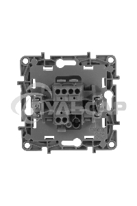 Переключатель одноклавишный, автоматические клеммы, Etika, 10AX, 250В~, антрацит