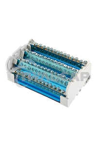 Шина на DIN-рейку в корпусе (кросс-модуль) 4х15 Rexant