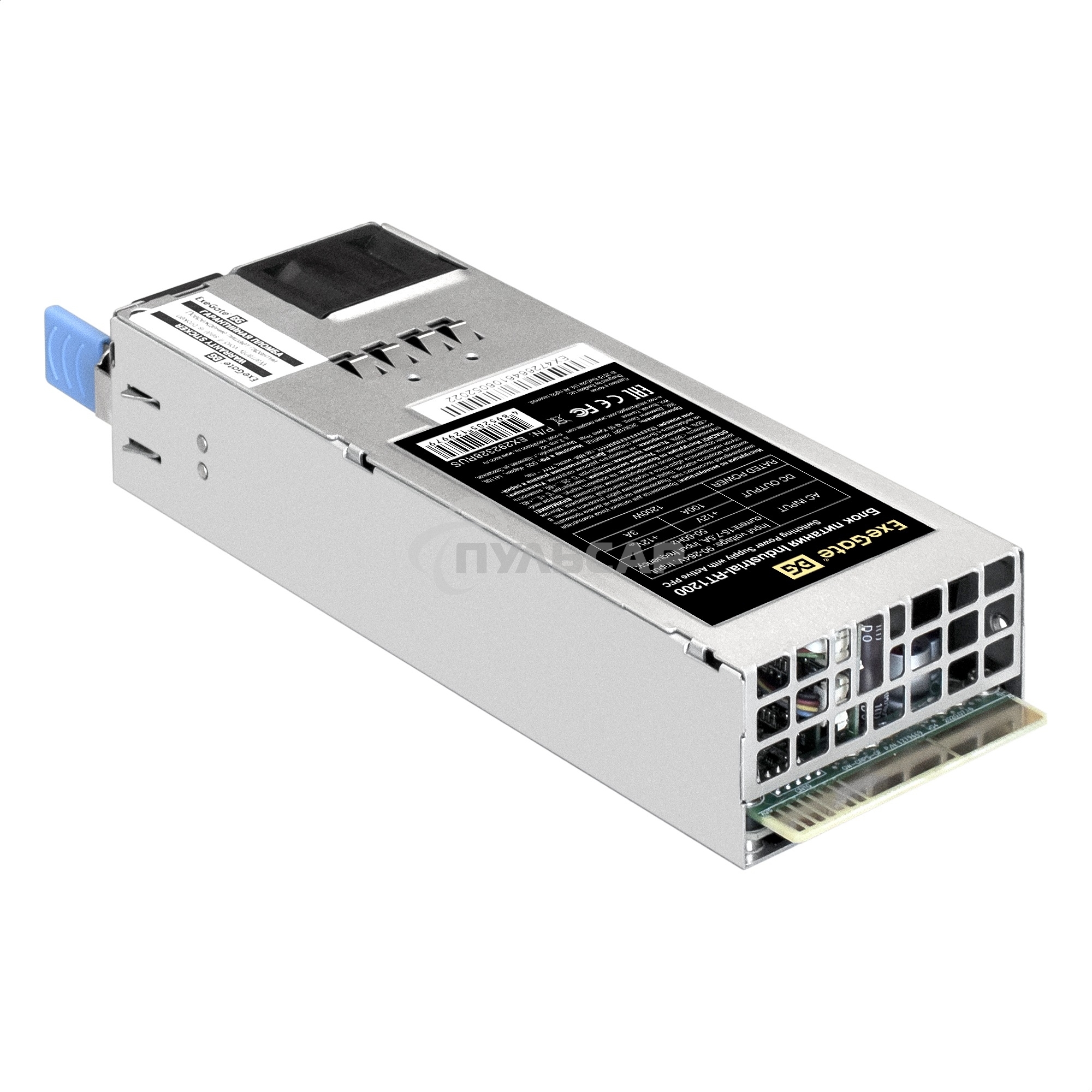 Блок питания серверный (модуль к RTS1200 Redundant) 1200W ExeGate Industrial-RT1200 (APFC, КПД 94%(80 PLUS Platinum), 4 см fan)