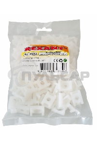 Площадка для крепления стяжки Rexant (ПС-2) 22x16 мм, белая, упаковка 100 шт.