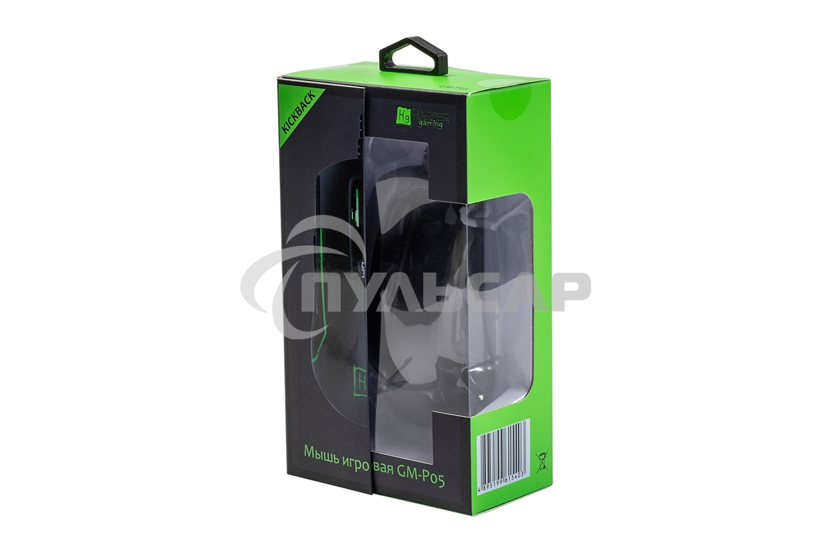 Мышь проводная Harper Gaming Kickback GM-P05 черный, 10000 dpi, USB, кнопки - 8