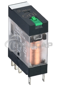 Реле общего назначения OGR-1 2C 24В DC с LED и тест. кнопкой ONI OGR-1-2C-DC24V-L-B