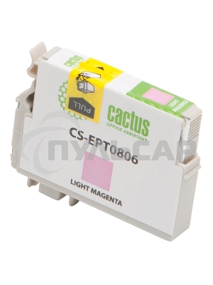 Картридж струйный Cactus CS-EPT0806 светло-пурпурный (11,4 мл) для Epson Stylus Photo P50/PX650/PX660/PX700/PX700W/PX710/PX710W/PX720/PX