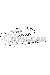 Вытяжка козырьковая Maunfeld MP-1 50 белый/прозрачный, 50 см, 520 куб. м/ч, 49 дБ