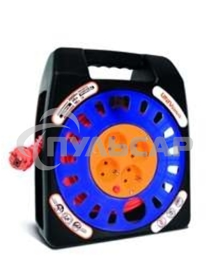 Удлинитель 4х20м с заземл. 16А IP20 У16-012 термо ПВС 3х1 в закрытом корпусе защ. шторки UNIVersal 1673