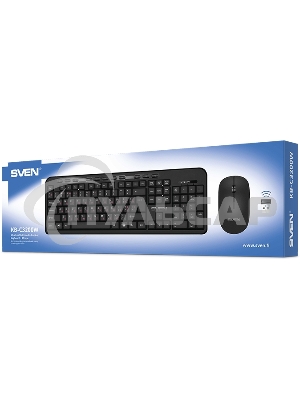 Комплект клавиатура + мышь SVEN KB-C3200W беспроводные клавиатура и мышь, черные