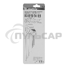 Набор имбусовых ключей Matrix HEX 9 шт экстра-длинный с шаром