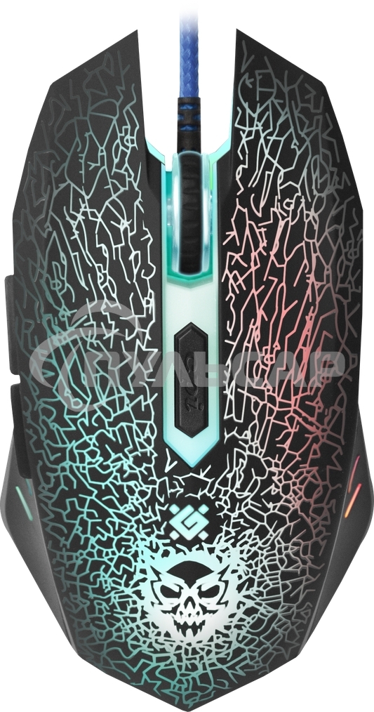 Мышь проводная Defender Shock GM-110L черный, 3200 dpi, USB, кнопки - 6