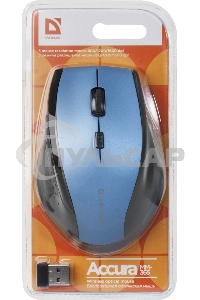 Мышь беспроводная Defender Accura MM-365 синий, 1600 dpi, радиоканал, USB, кнопки - 6