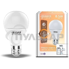 Лампа Светодиодная Gauss Smart Home DIM E27 A60 8.5 Вт 2700К 1/10/40
