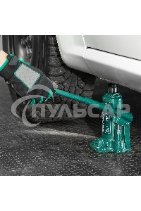 Домкрат гидравлический Сибртех бутылочный, 5т, 180-340мм, в пласт. кейсе