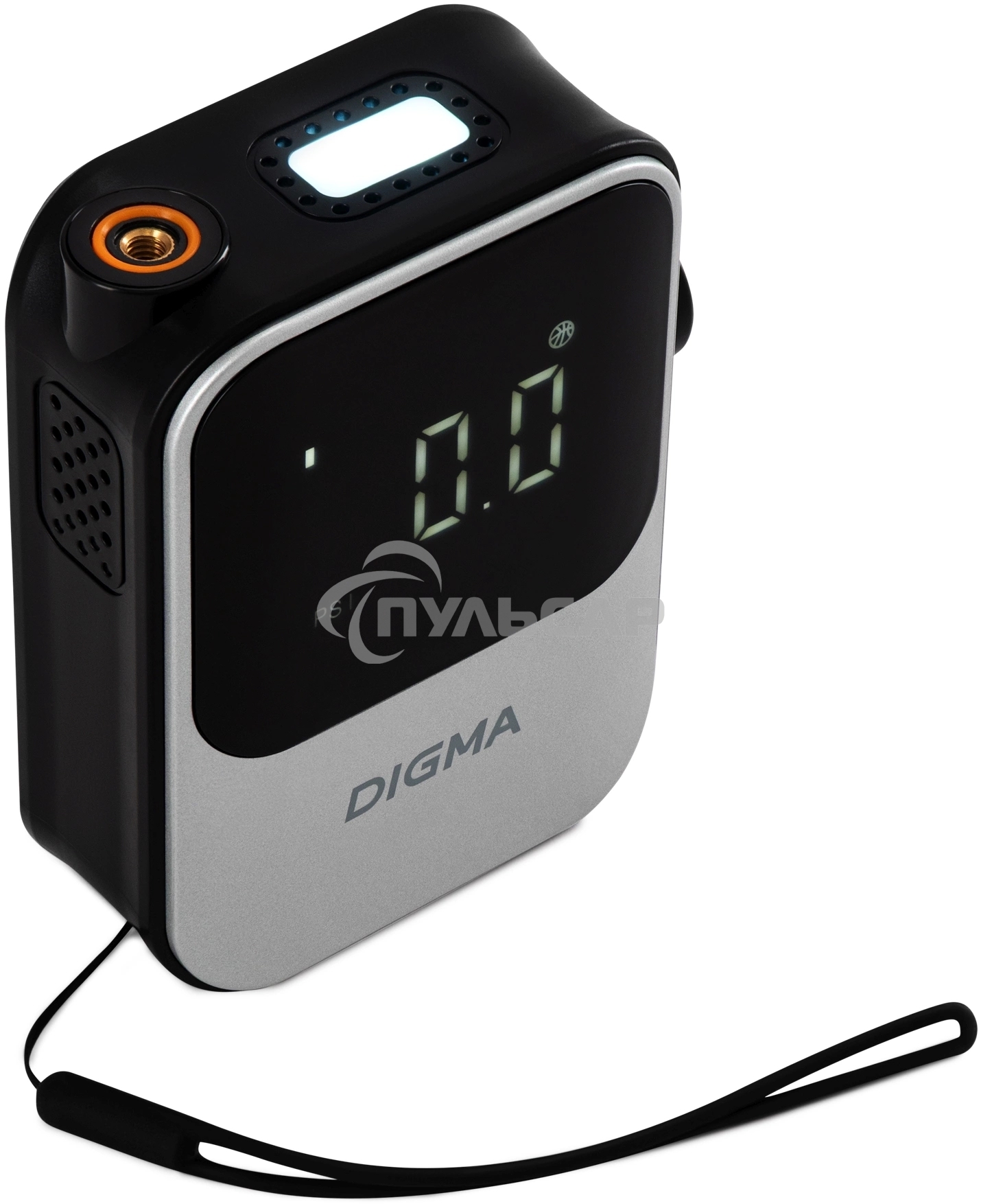 Автомобильный компрессор Digma QBK-120G серый, шланг 0.2м