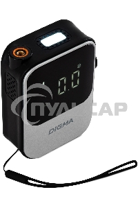 Автомобильный компрессор Digma QBK-120G серый, шланг 0.2м