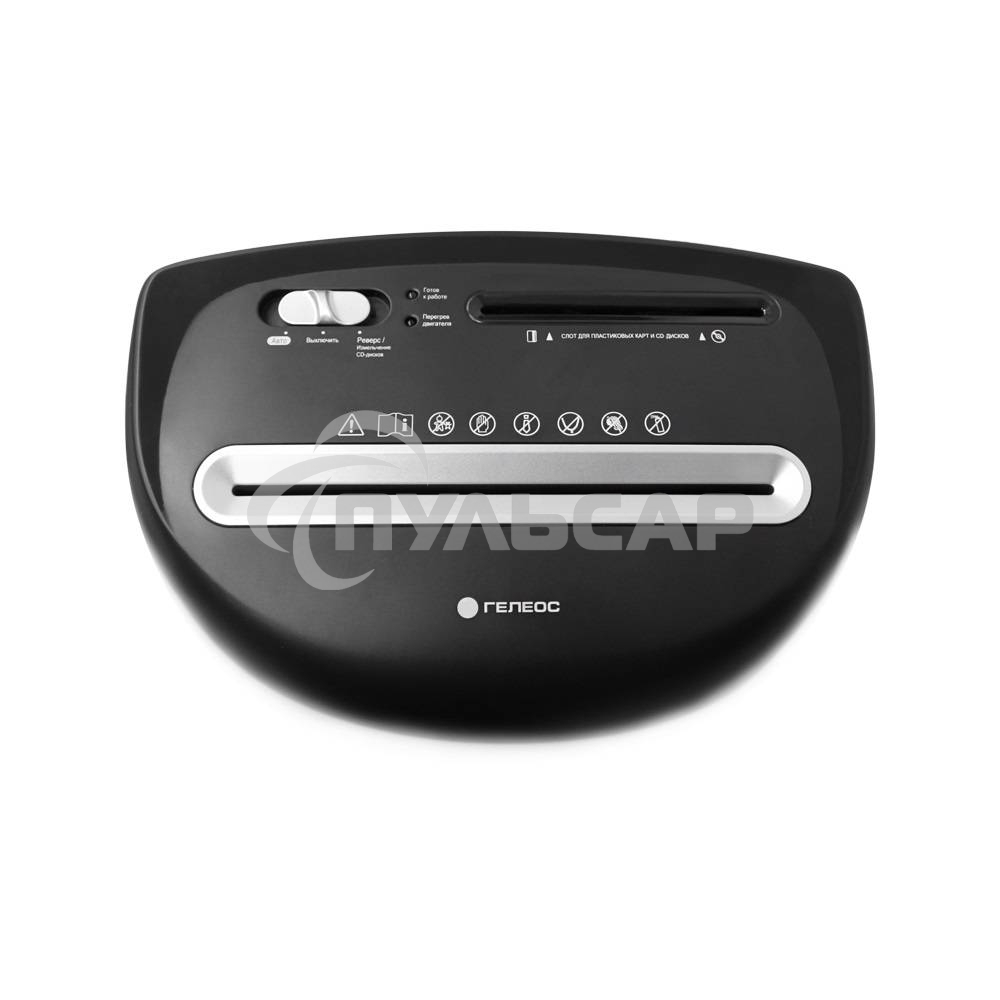 Шредер ГЕЛЕОС Уничтожитель документов УП23-4 DIN P-4 (4 ур-нь секр.), фрагмент 3,9х35мм, 14-16 лист (70г/м2), CD/пл.карты/скрепки/скобы, 23 л.