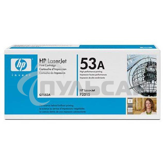 Картридж лазерный HP Q7553A черный для LaserJet P2015 3000 стр.