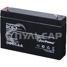 Аккумуляторная батарея SS CyberPower RC 6-7 / 6 В 7 А·ч Battery CyberPower Standart series RC 6-7 / 6V 7 Ah