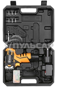 Дрель-шуруповерт Deko DKCD12FU-Li, Аккумуляторная, 20В, 2 АКБ, Кейс