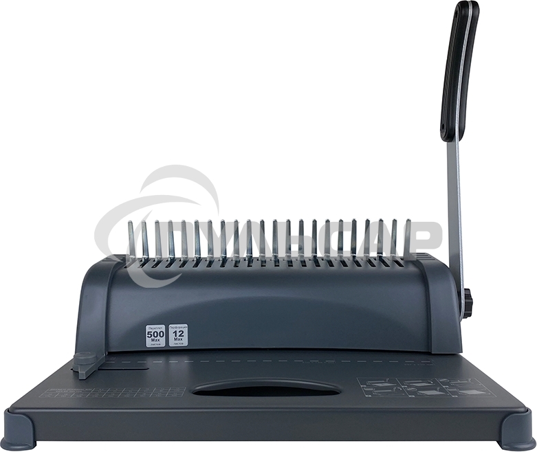 Переплетчик ГЕЛЕОС БП-12 на пластиковую пружину, А4, ручная перфорация 12 листов, переплет макс до 500 л., глубина перфорации 3,5-5,5 мм