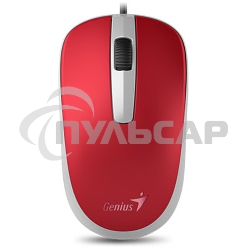 Мышь проводная Genius DX-120 красный, 1000 dpi, USB, кнопки - 3