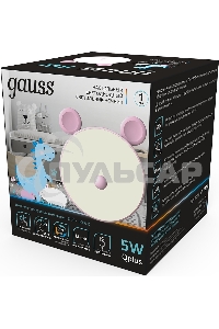 Ночник Gauss NN7024 мышка розовый