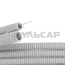 Труба гофрированная ПВХ d40мм c протяж. сер. (уп.20м) ДКС 91940