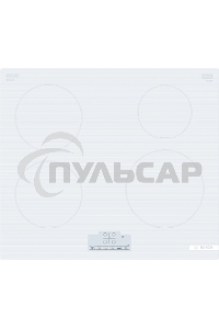 Индукционная варочная панель Bosch PUE612BB1J, 60 см, индукция,сенсорное управление, белый