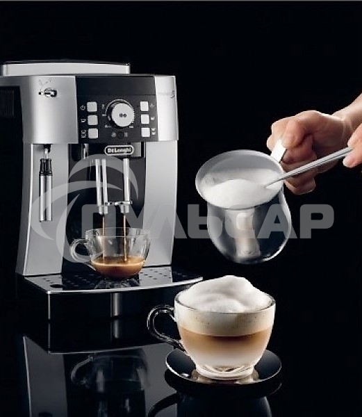 Кофемашина автоматическая DeLonghi ECAM 21.117.SB серебристый/черный, исп. кофе - зерновой/молотый, 1.8 л, 1450 Вт, 15 бар