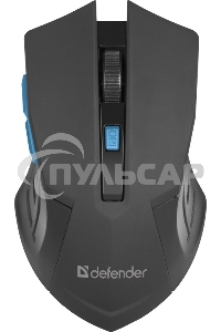 Мышь беспроводная Defender Accura MM-275 синий, 1600 dpi, радиоканал, USB, кнопки - 6