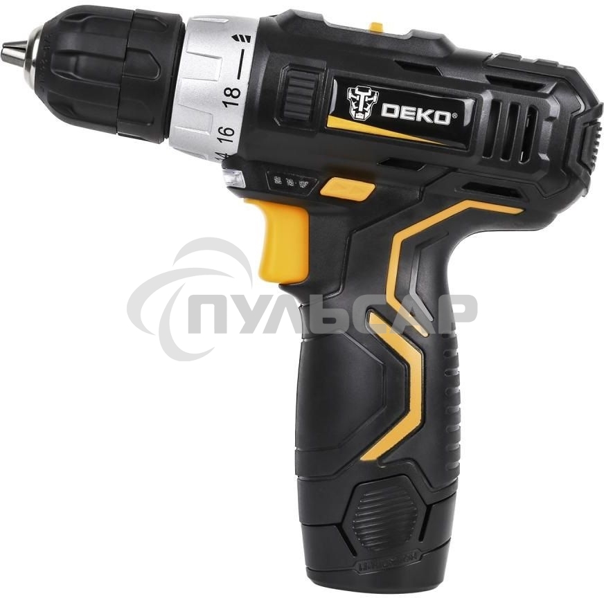Дрель-шуруповерт Deko GCD12DU3, Аккумуляторная, 12В, 1 АКБ
