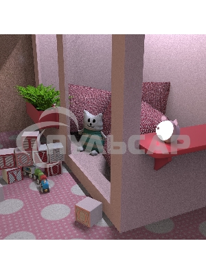 Ночник Gauss NN7024 мышка розовый