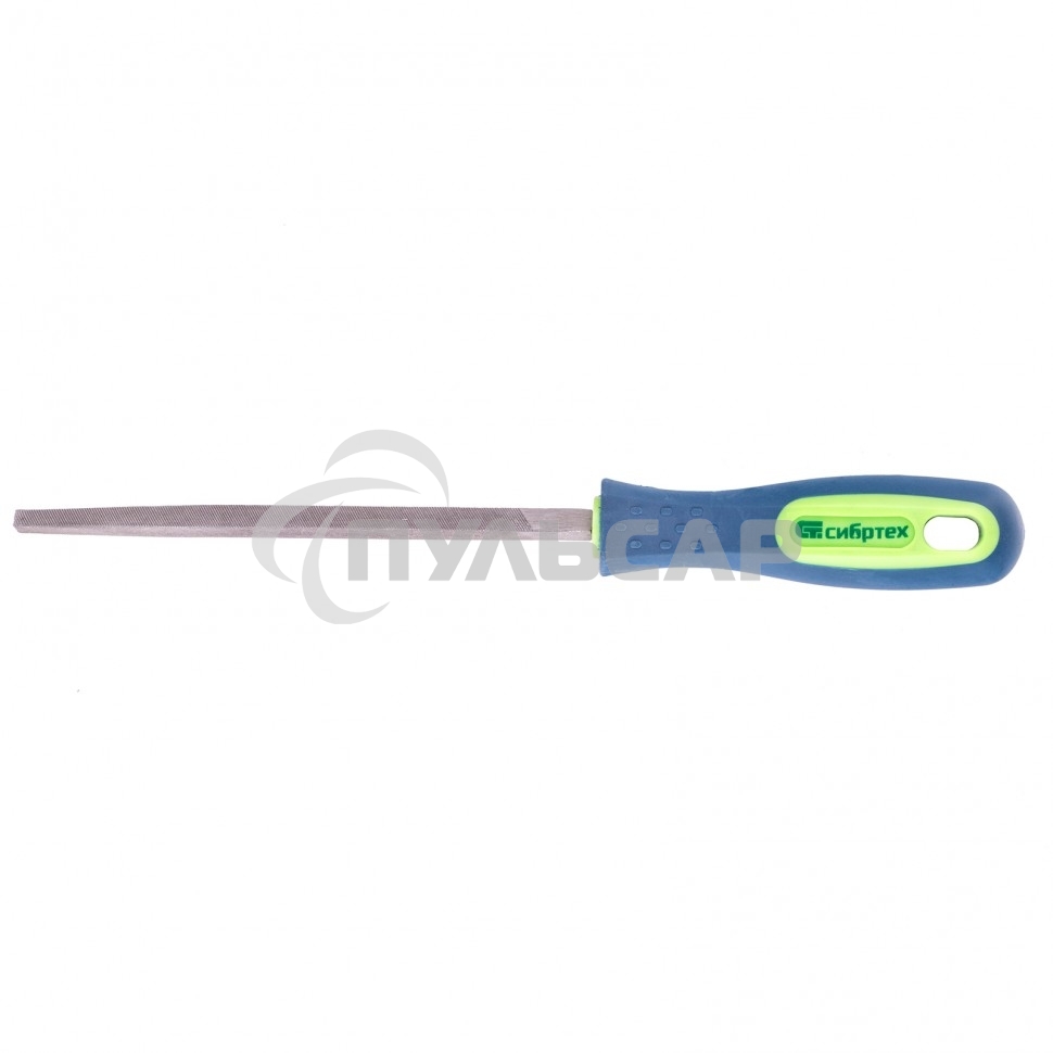 Напильник, 150 мм, трехгранный, двухкомпонентная рукоятка, №2 Сибртех