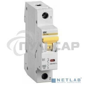 Выключатель автоматический IEK MVA31-1-025-B 25A тип B 6kA 1П 230В 1мод белый (упак.:1шт)