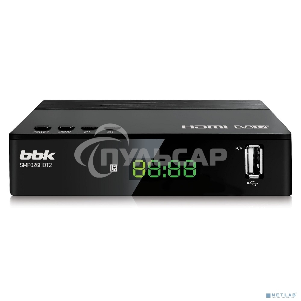 Ресивер DVB-T2 BBK SMP026HDT2 черный
