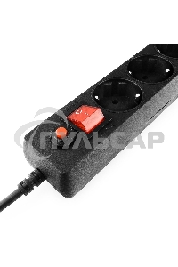 Сетевой фильтр Гарнизон ECL-5-B-1.4, 5р, 10А, 1.4м, ур.защиты 4, черный, пакет