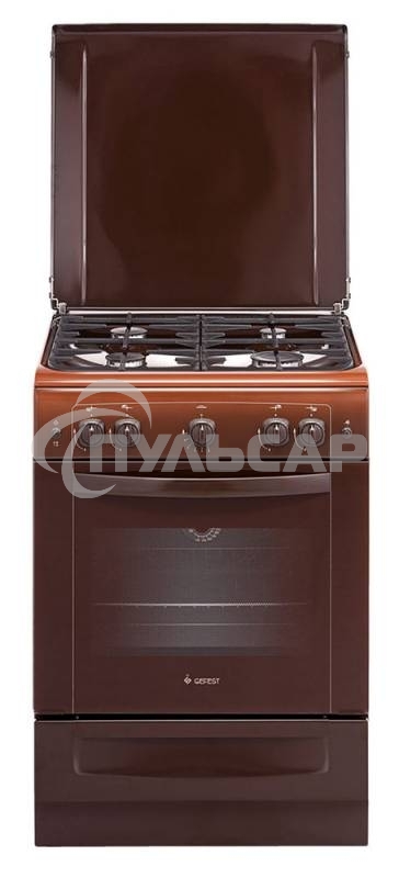 Плита газовая Gefest ПГ 6100-01 0001 коричневый, конфорок 4 шт, духовка 52 л, 60 см x 85 см x 60 см