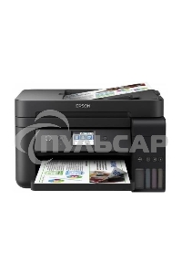 МФУ Epson L6190 (C11CG19404), 4-цветный струйный СНПЧ принтер/сканер/копир/факс A4, 33 (20 цв) стр/мин, 4800x1200 dpi, ADF30, дуплекс, подача: 250 лист., вывод: 30 лист., USB, Wi-Fi, Wi-Fi Direct, Epson Connect, печать фотографий, печать без полей, сенсор