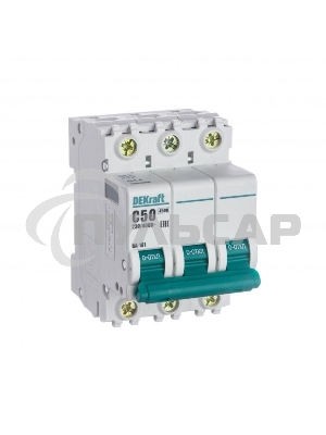 Выключатель автоматический модульный Dekraft 3п C 50А 4.5кА ВА-101 11083DEK