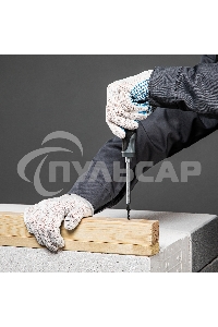 Перчатки трикотажные, с ПВХ точкой, 7 класс, Россия Сибртех