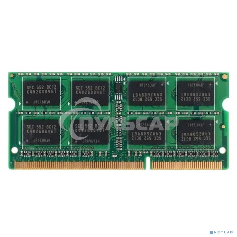 Оперативная память Patriot, DDR3L, 4Gb (1x4 Gb), 1600 MHz, CL11, SO-DIMM