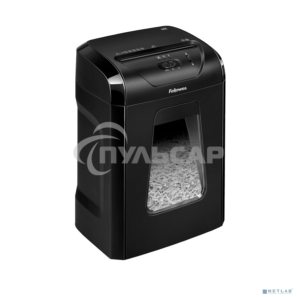 Шредер Fellowes PowerShred 12C FS-71201 DIN P-4, 4х40мм, 12лст., 18лтр.,Safety Lock